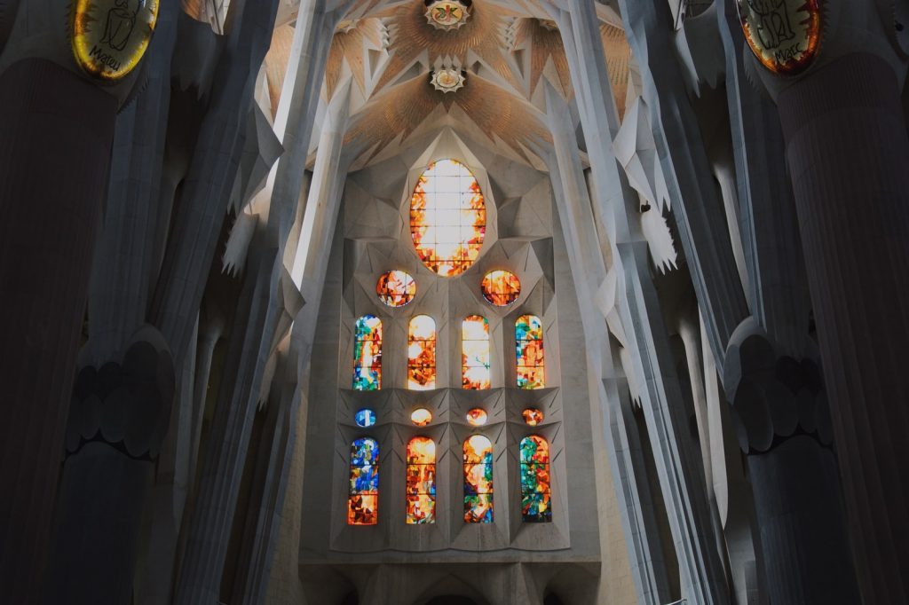 cathedral with stained glass decor